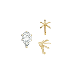 ITI NYC Six Prong Pear Shape Tiffany Settings With Peg in 14K Gold (3.00 x 1.75 mm - 15.00 x 9.00 mm)