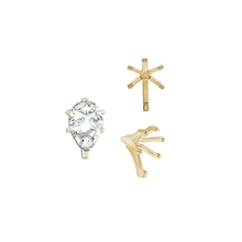 Load image into Gallery viewer, ITI NYC Six Prong Pear Shape Tiffany Settings With Peg in 14K Gold (3.00 x 1.75 mm - 15.00 x 9.00 mm)
