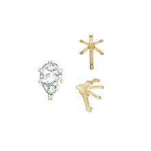 Load image into Gallery viewer, ITI NYC Six Prong Pear Shape Tiffany Settings With Peg in 14K Gold (3.00 x 1.75 mm - 15.00 x 9.00 mm)
