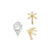 Load image into Gallery viewer, ITI NYC Six Prong Pear Shape Tiffany Settings With Peg in 14K Gold (3.00 x 1.75 mm - 15.00 x 9.00 mm)
