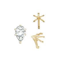 Load image into Gallery viewer, ITI NYC Six Prong Pear Shape Tiffany Settings With Peg in 14K Gold (3.00 x 1.75 mm - 15.00 x 9.00 mm)
