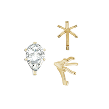 Load image into Gallery viewer, ITI NYC Six Prong Pear Shape Tiffany Settings With Peg in 14K Gold (3.00 x 1.75 mm - 15.00 x 9.00 mm)
