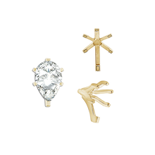 Load image into Gallery viewer, ITI NYC Six Prong Pear Shape Tiffany Settings With Peg in 14K Gold (3.00 x 1.75 mm - 15.00 x 9.00 mm)
