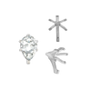 ITI NYC Six Prong Pear Shape Tiffany Settings With Peg in Sterling Silver (4.50 x 2.75 mm - 15.00 x 9.00 mm)
