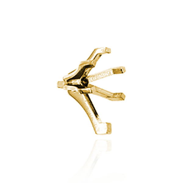 ITI NYC Six Prong Pear Shape Tiffany Settings With Peg in 14K Gold (3.00 x 1.75 mm - 15.00 x 9.00 mm)