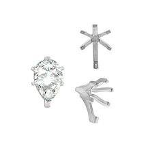 Load image into Gallery viewer, ITI NYC Six Prong Pear Shape Tiffany Settings With Peg in 14K Gold (3.00 x 1.75 mm - 15.00 x 9.00 mm)

