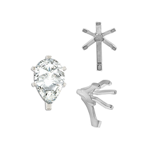 Load image into Gallery viewer, ITI NYC Six Prong Pear Shape Tiffany Settings With Peg in 14K Gold (3.00 x 1.75 mm - 15.00 x 9.00 mm)

