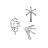ITI NYC Six Prong Pear Shape Tiffany Settings With Peg in Sterling Silver (4.50 x 2.75 mm - 15.00 x 9.00 mm)
