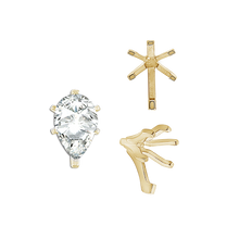 Load image into Gallery viewer, ITI NYC Six Prong Pear Shape Tiffany Settings With Peg in 14K Gold (3.00 x 1.75 mm - 15.00 x 9.00 mm)
