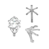 ITI NYC Six Prong Pear Shape Tiffany Settings With Peg in Sterling Silver (4.50 x 2.75 mm - 15.00 x 9.00 mm)