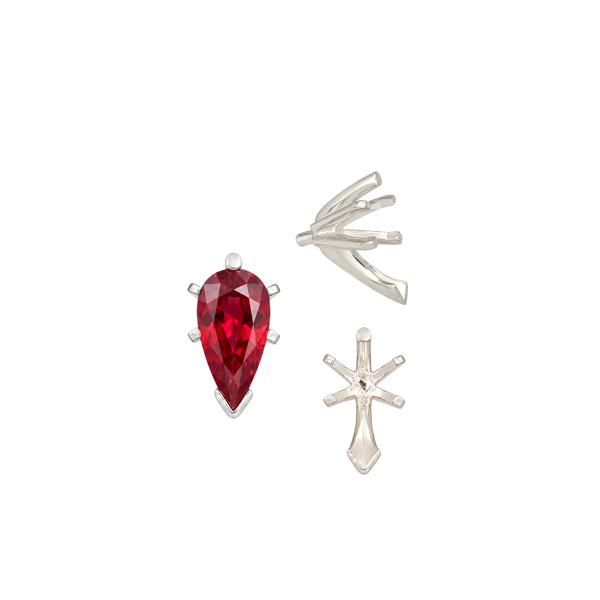 ITI NYC V-End Pear Shape Tiffany Settings With Peg in 14K Gold (6.00 x 4.00 mm - 10.50 x 6.50 mm)