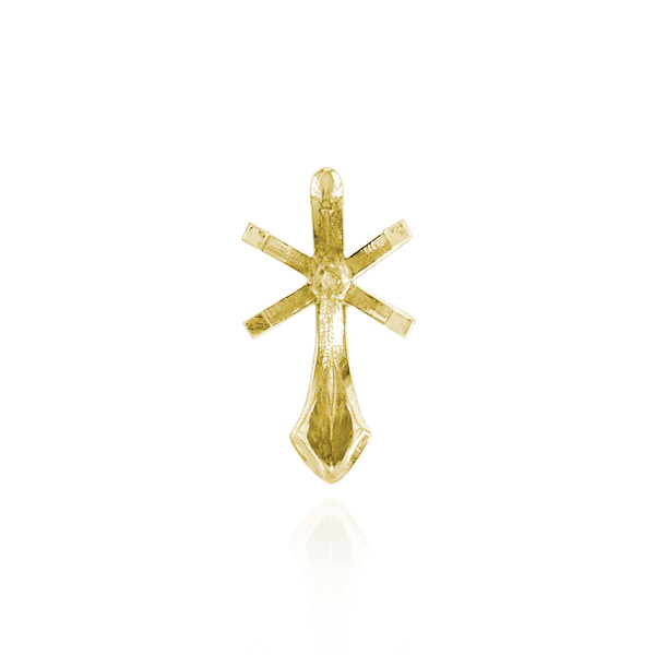 ITI NYC Six Prong Pear Shape Tiffany Settings With Peg in 14K Gold (3.00 x 1.75 mm - 15.00 x 9.00 mm)