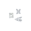ITI NYC V-End Emerald Shape Solitaire Settings With Peg in Sterling Silver (4.50 x 3.50 mm - 8.50 x 7.00 mm)