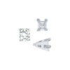 ITI NYC V-End Emerald Shape Solitaire Settings With Peg in Sterling Silver (4.50 x 3.50 mm - 8.50 x 7.00 mm)