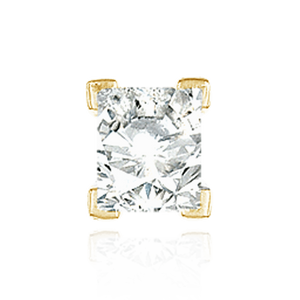 ITI NYC V-End Emerald Shape Solitaire Settings With Peg in 14K Gold (4.50 x 3.50 mm - 8.50 x 7.00 mm)