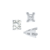 ITI NYC V-End Emerald Shape Solitaire Settings With Peg in Sterling Silver (4.50 x 3.50 mm - 8.50 x 7.00 mm)