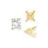 ITI NYC V-End Emerald Shape Solitaire Settings With Peg in 14K Gold (4.50 x 3.50 mm - 8.50 x 7.00 mm)