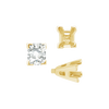 ITI NYC V-End Emerald Shape Solitaire Settings With Peg in 14K Gold (4.50 x 3.50 mm - 8.50 x 7.00 mm)
