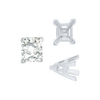ITI NYC V-End Emerald Shape Solitaire Settings With Peg in Sterling Silver (4.50 x 3.50 mm - 8.50 x 7.00 mm)