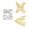 ITI NYC V-End Emerald Shape Solitaire Settings With Peg in 14K Gold (4.50 x 3.50 mm - 8.50 x 7.00 mm)
