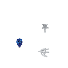 Load image into Gallery viewer, ITI NYC V-End Pear Shape Solitaire Settings With Peg in 14K Gold (5.00 x 3.00 mm - 15.00 x 9.00 mm)
