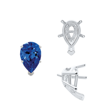 Load image into Gallery viewer, ITI NYC V-End Pear Shape Solitaire Settings With Peg in 14K Gold (5.00 x 3.00 mm - 15.00 x 9.00 mm)
