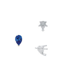 Load image into Gallery viewer, ITI NYC V-End Pear Shape Solitaire Settings With Peg in 14K Gold (5.00 x 3.00 mm - 15.00 x 9.00 mm)
