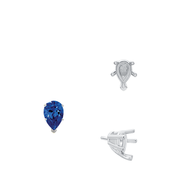 ITI NYC V-End Pear Shape Solitaire Settings With Peg in 14K Gold (5.00 x 3.00 mm - 15.00 x 9.00 mm)