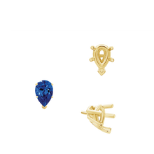 Load image into Gallery viewer, ITI NYC V-End Pear Shape Solitaire Settings With Peg in 14K Gold (5.00 x 3.00 mm - 15.00 x 9.00 mm)
