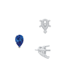 Load image into Gallery viewer, ITI NYC V-End Pear Shape Solitaire Settings With Peg in 14K Gold (5.00 x 3.00 mm - 15.00 x 9.00 mm)
