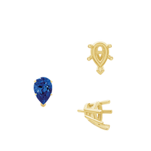 Load image into Gallery viewer, ITI NYC V-End Pear Shape Solitaire Settings With Peg in 14K Gold (5.00 x 3.00 mm - 15.00 x 9.00 mm)
