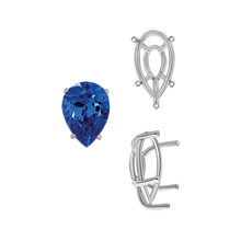 Load image into Gallery viewer, ITI NYC Five Prong Pear Shape Tapered Base Wire Basket Settings in 14K Gold (5.00 x 3.00 mm - 19.00 x 13.00 mm)
