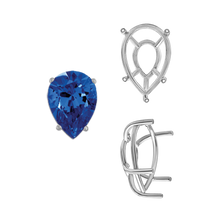 Load image into Gallery viewer, ITI NYC Five Prong Pear Shape Tapered Base Wire Basket Settings in 14K Gold (5.00 x 3.00 mm - 19.00 x 13.00 mm)
