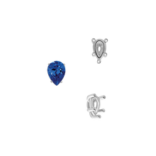 Load image into Gallery viewer, ITI NYC Five Prong Pear Shape Tapered Base Wire Basket Settings in 14K Gold (5.00 x 3.00 mm - 19.00 x 13.00 mm)
