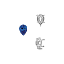 Load image into Gallery viewer, ITI NYC Five Prong Pear Shape Tapered Base Wire Basket Settings in 14K Gold (5.00 x 3.00 mm - 19.00 x 13.00 mm)
