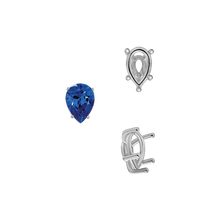 Load image into Gallery viewer, ITI NYC Five Prong Pear Shape Tapered Base Wire Basket Settings in 14K Gold (5.00 x 3.00 mm - 19.00 x 13.00 mm)
