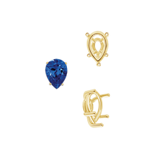 Load image into Gallery viewer, ITI NYC Five Prong Pear Shape Tapered Base Wire Basket Settings in 14K Gold (5.00 x 3.00 mm - 19.00 x 13.00 mm)
