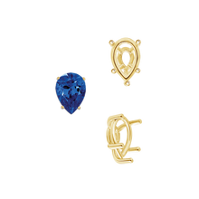 Load image into Gallery viewer, ITI NYC Five Prong Pear Shape Tapered Base Wire Basket Settings in 14K Gold (5.00 x 3.00 mm - 19.00 x 13.00 mm)
