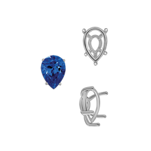 Load image into Gallery viewer, ITI NYC Five Prong Pear Shape Tapered Base Wire Basket Settings in 14K Gold (5.00 x 3.00 mm - 19.00 x 13.00 mm)
