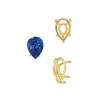 ITI NYC Five Prong Pear Shape Tapered Base Wire Basket Settings in 14K Gold (5.00 x 3.00 mm - 19.00 x 13.00 mm)