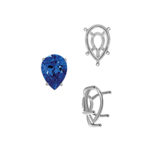 Load image into Gallery viewer, ITI NYC Five Prong Pear Shape Tapered Base Wire Basket Settings in 14K Gold (5.00 x 3.00 mm - 19.00 x 13.00 mm)
