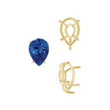 Load image into Gallery viewer, ITI NYC Five Prong Pear Shape Tapered Base Wire Basket Settings in 14K Gold (5.00 x 3.00 mm - 19.00 x 13.00 mm)
