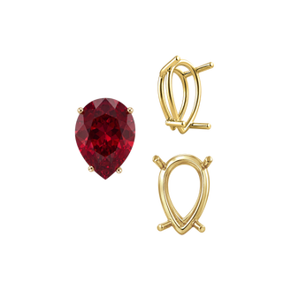 ITI NYC Four Prong Pear Shape Wire Basket Settings in 14K Gold (4.25 x 2.50 mm - 20.00 x 12.00 mm)
