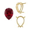 ITI NYC Four Prong Pear Shape Wire Basket Settings in 14K Gold (4.25 x 2.50 mm - 20.00 x 12.00 mm)