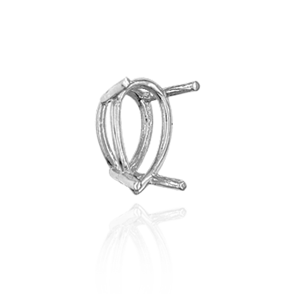ITI NYC Four Prong Pear Shape Wire Basket Settings in 14K Gold (4.25 x 2.50 mm - 22.00 x 14.00 mm)