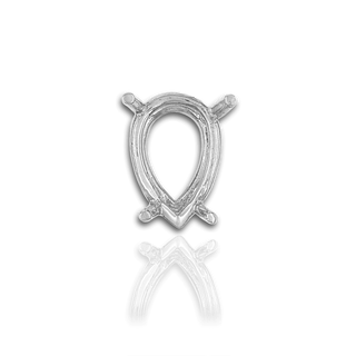 ITI NYC Four Prong Pear Shape Wire Basket Settings in Sterling Silver (4.25 x 2.50 mm - 16.00 x 12.00 mm)