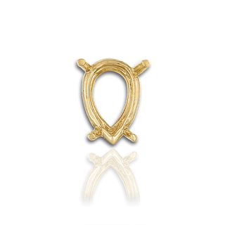 ITI NYC Four Prong Pear Shape Wire Basket Settings in 14K Gold (4.25 x 2.50 mm - 22.00 x 14.00 mm)