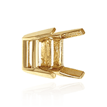 Load image into Gallery viewer, ITI NYC Four Prong Square Heavy Wire Basket Settings in 18K Gold (4.50 mm - 8.00 mm)
