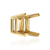 ITI NYC Four Prong Square Heavy Wire Basket Settings in 18K Gold (4.50 mm - 8.00 mm)