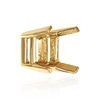 ITI NYC Four Prong Square Heavy Wire Basket Settings in 14K Gold (2.00 mm - 12.50 mm)